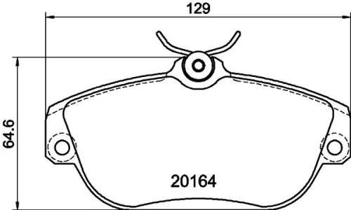 1x MINTEX MDB1532 Brake Pad Set