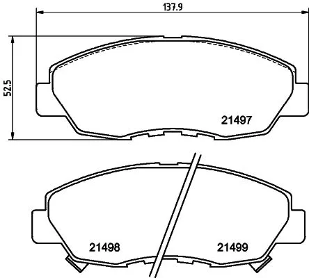 1x MINTEX MDB1533 Brake Pad Set