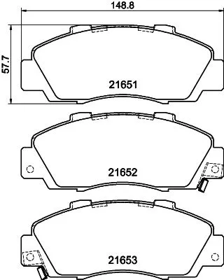 1x MINTEX MDB1543 Brake Pad Set