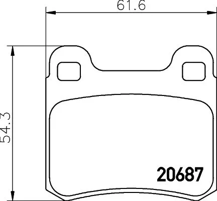 1x MINTEX MDB1560 Brake Pad Set