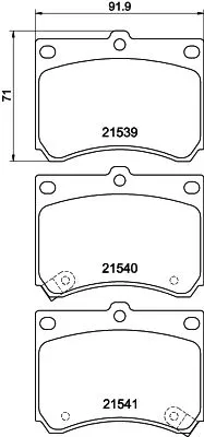MINTEX MINTEX (MDB1575) 1x  MINTEX Brake Pad Set 