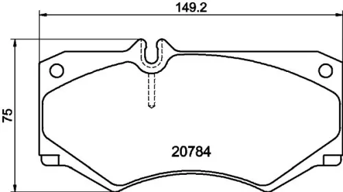 1x MINTEX MDB1585 Brake Pad Set