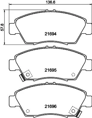 MINTEX MINTEX (MDB1610) 1x  MINTEX Brake Pad Set 