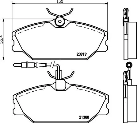 MINTEX MINTEX (MDB1613) 1x  MINTEX Brake Pad Set 