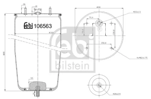 FEBI BILSTEIN FEBI BILSTEIN 106563 Febi Air Bag Suspension Spring 