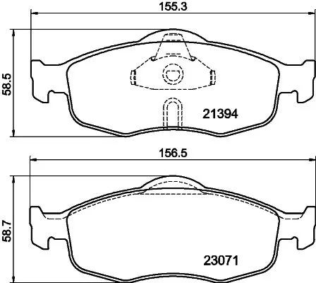 1x  MINTEX Brake Pad Set