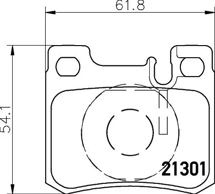 1x MINTEX MDB1643 Brake Pad Set