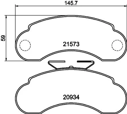 1x MINTEX MDB1649 Brake Pad Set