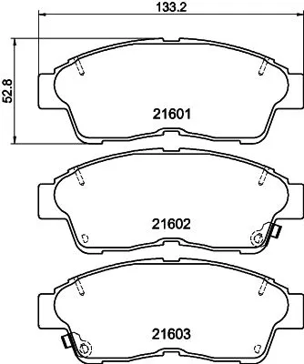 1x MINTEX MDB1658 Brake Pad Set