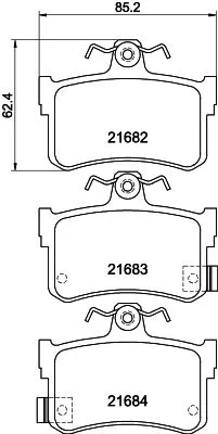 MINTEX MINTEX MDB1673 1x MINTEX MDB1673 Brake Pad Set 