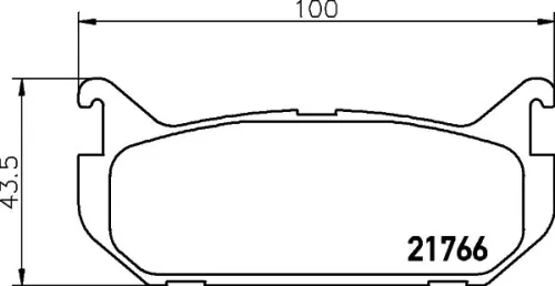 1x MINTEX MDB1680 Brake Pad Set