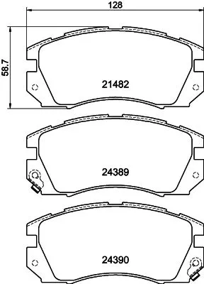 MINTEX MINTEX MDB1688 1x MINTEX MDB1688 Brake Pad Set 
