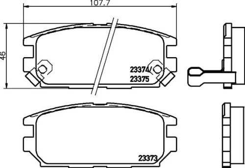 MINTEX MINTEX MDB1693 1x MINTEX MDB1693 Brake Pad Set 