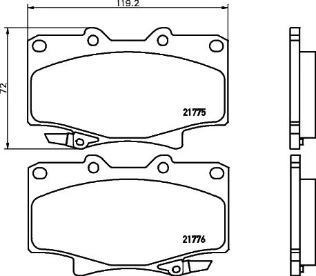 MINTEX MINTEX MDB1695 1x MINTEX MDB1695 Brake Pad Set 