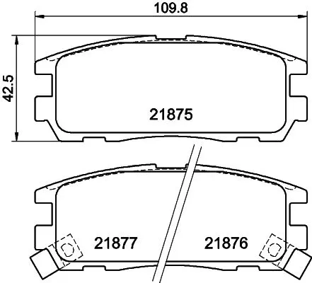 1x MINTEX MDB1698 Brake Pad Set