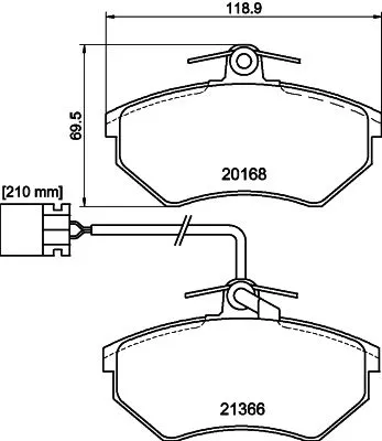 MINTEX MINTEX MDB1700 1x MINTEX MDB1700 Brake Pad Set 