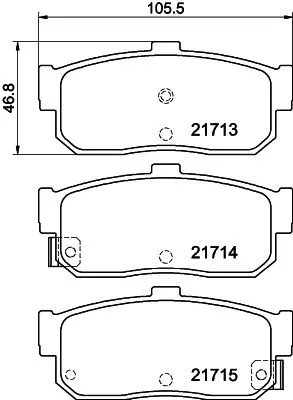 MINTEX MINTEX MDB1707 1x MINTEX MDB1707 Brake Pad Set 