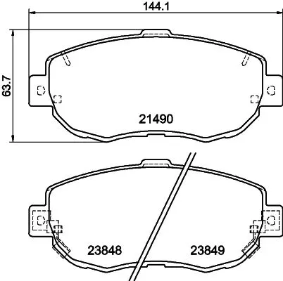 MINTEX MINTEX MDB1708 1x MINTEX MDB1708 Brake Pad Set 