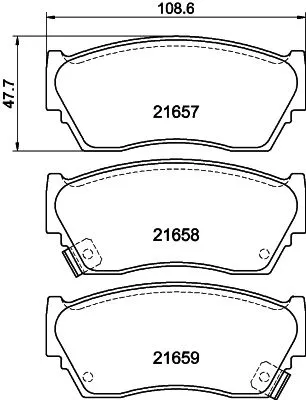 1x MINTEX MDB1720 Brake Pad Set