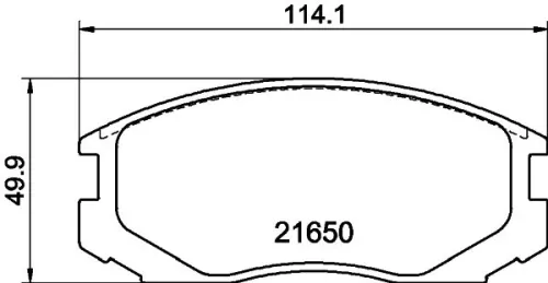 1x MINTEX MDB1722 Brake Pad Set