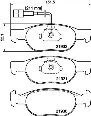 MINTEX MINTEX (MDB1733) 1x  MINTEX Brake Pad Set 