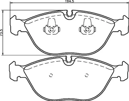 1x MINTEX MDB1746 Brake Pad Set