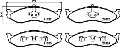 1x MINTEX MDB1769 Brake Pad Set