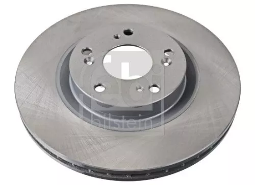 2x Febi Front Internally Vented Brake Disc For Honda Civic Cr-v