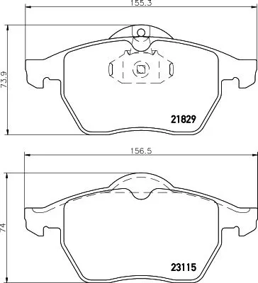 1x MINTEX MDB1813 Brake Pad Set