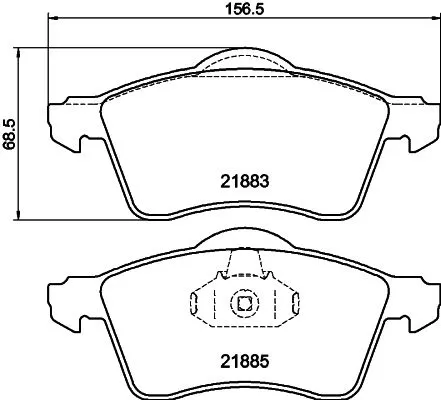 1x MINTEX MDB1814 Brake Pad Set