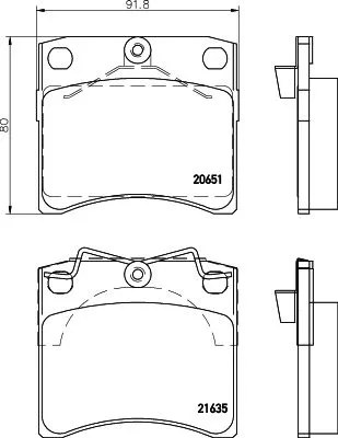 1x MINTEX MDB1822 Brake Pad Set