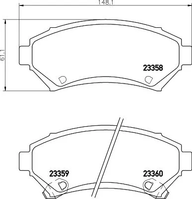MINTEX MINTEX MDB1824 1x MINTEX MDB1824 Brake Pad Set 