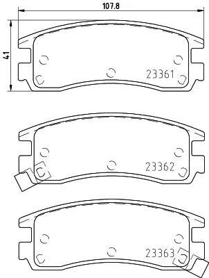1x MINTEX MDB1825 Brake Pad Set