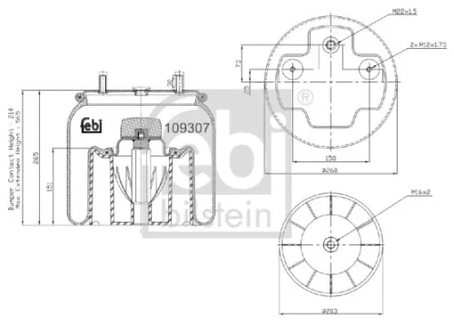 FEBI BILSTEIN FEBI BILSTEIN 109307 Febi Air Bag Suspension Spring 