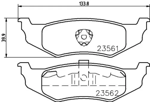 1x MINTEX MDB1880 Brake Pad Set