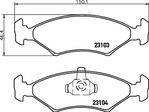 1x MINTEX MDB1883 Brake Pad Set