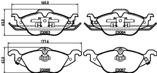 MINTEX MINTEX MDB1908 1x MINTEX MDB1908 Brake Pad Set 