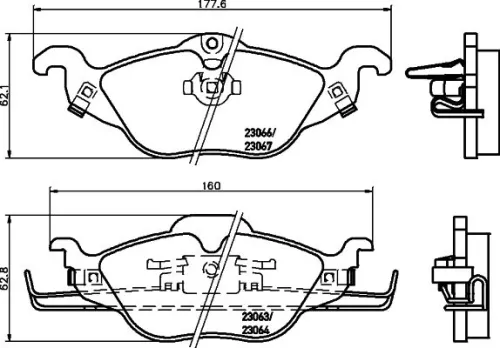 MINTEX MINTEX MDB1908 1x MINTEX MDB1908 Brake Pad Set 