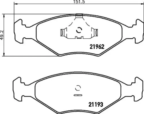 1x MINTEX MDB1912 Brake Pad Set