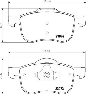 1x MINTEX MDB1944 Brake Pad Set