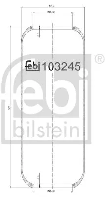 FEBI BILSTEIN FEBI BILSTEIN 103245 Febi Rear Air Bag Suspension Spring For Iveco Eurostar 