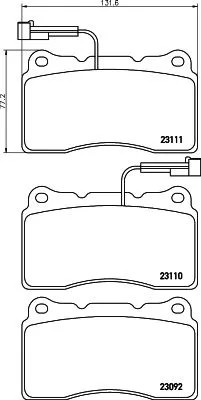 1x  MINTEX Brake Pad Set