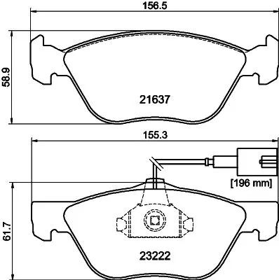 1x  MINTEX Brake Pad Set