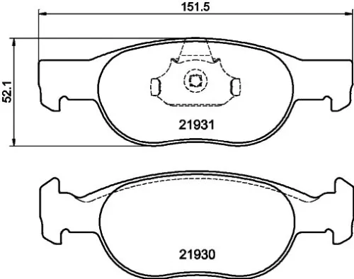 1x MINTEX MDB1956 Brake Pad Set