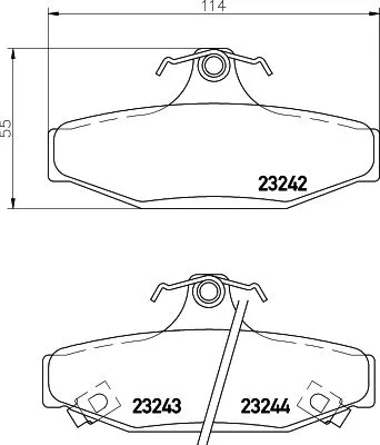 MINTEX MINTEX MDB1957 1x MINTEX MDB1957 Brake Pad Set 