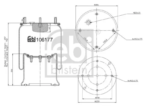 FEBI BILSTEIN FEBI BILSTEIN 106177 Febi Air Bag Suspension Spring 