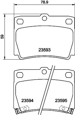 1x MINTEX MDB1965 Brake Pad Set