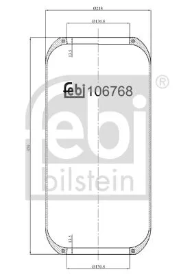 FEBI BILSTEIN FEBI BILSTEIN 106768 Febi Rear Air Bag Suspension Spring For Iveco Eurostar Eurotech Mh Eurotech 