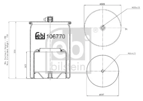 FEBI BILSTEIN FEBI BILSTEIN 106770 Febi Rear Air Bag Suspension Spring For Mercedes-benz Actros Mp4 / Mp5 Anto 