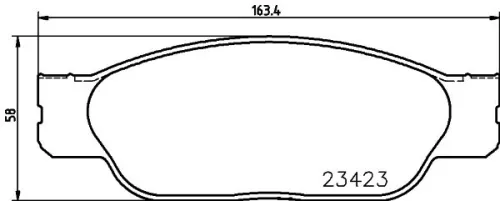 1x MINTEX MDB1982 Brake Pad Set